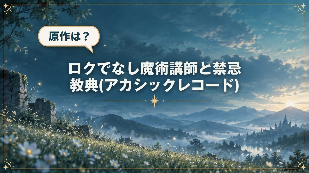 ロクでなし魔術講師と禁忌教典(アカシックレコード)|原作は?