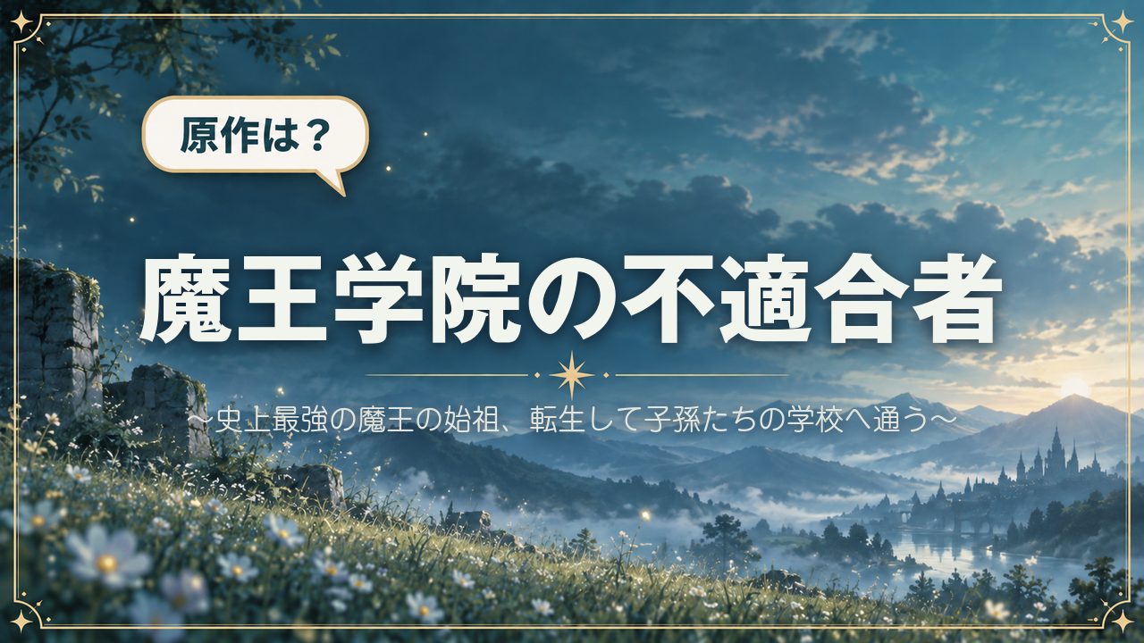 魔王学院の不適合者 ～史上最強の魔王の始祖、転生して子孫たちの学校へ通う～｜原作は？
