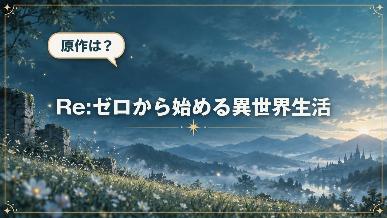 Re:ゼロから始める異世界生活｜原作は？